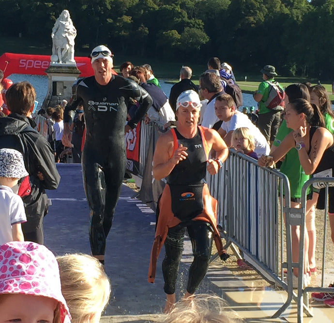Taking off your wetsuit in a triathlon