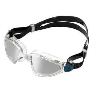 Aquasphere Kayenne PRO Goggles - Silver Titanium Mirrored Lens - Transparent/Grey