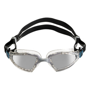 Aquasphere Kayenne PRO Goggles - Silver Titanium Mirrored Lens - Transparent/Grey