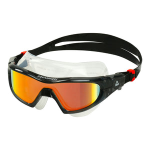 Aquasphere Vista PRO Swim Mask -  Mirrored Lens - Orange Titanium