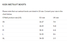 O'Neill Youth Reactor Reef Boot