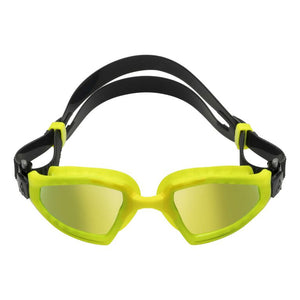 Aquasphere Kayenne PRO Goggles - Yellow/Grey Titanium Mirrored