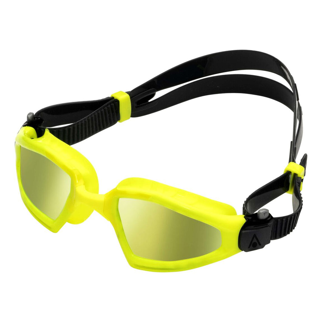 Aquasphere Kayenne PRO Goggles - Yellow/Grey Titanium Mirrored